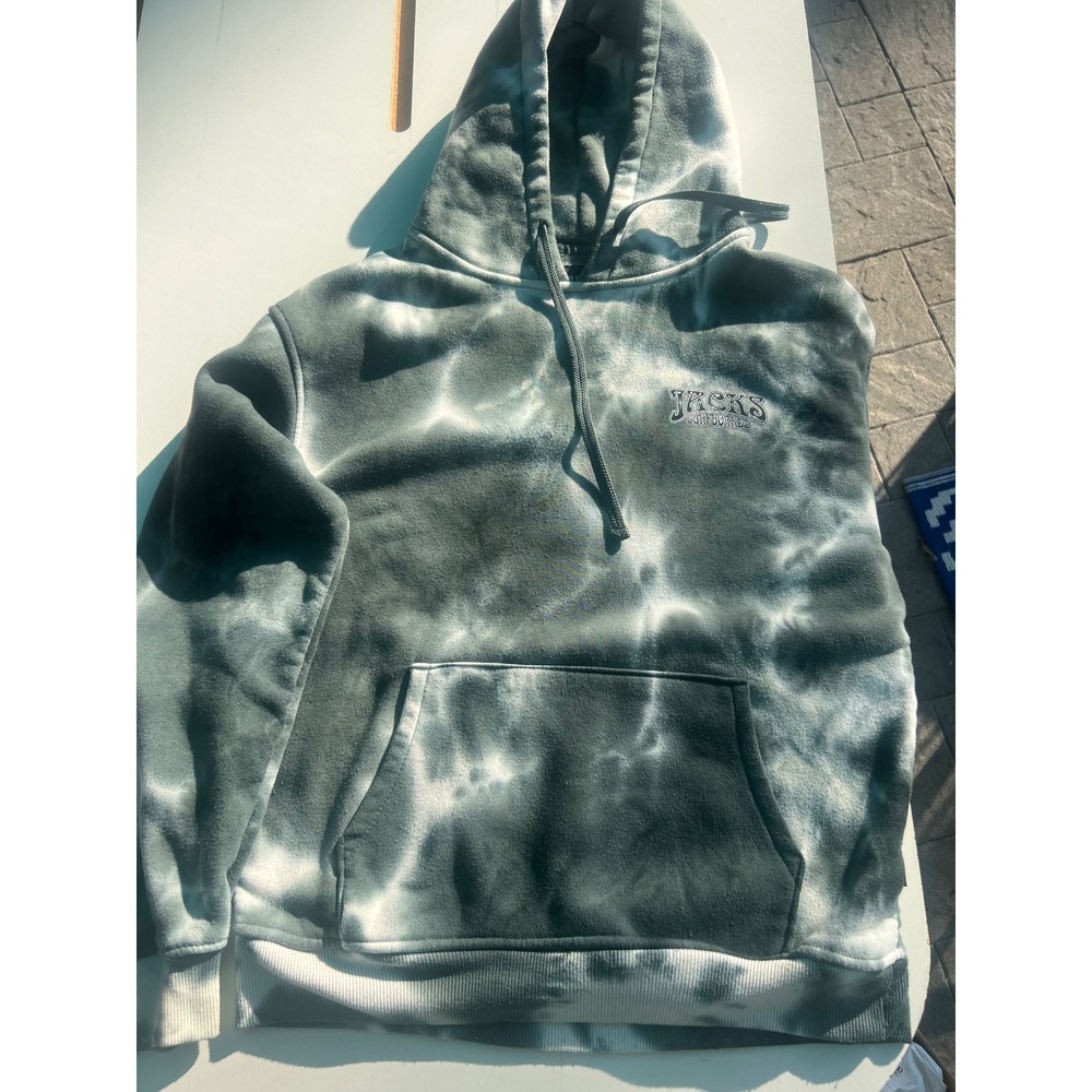 Various Artists x Jacks Surfboards Tie Dye Hoodie Mens Small GreenWhite Pullover